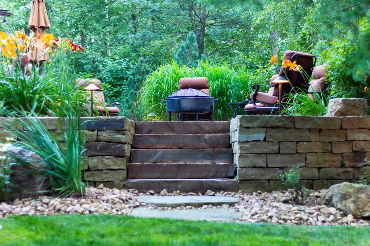 Patio and garden landscaping